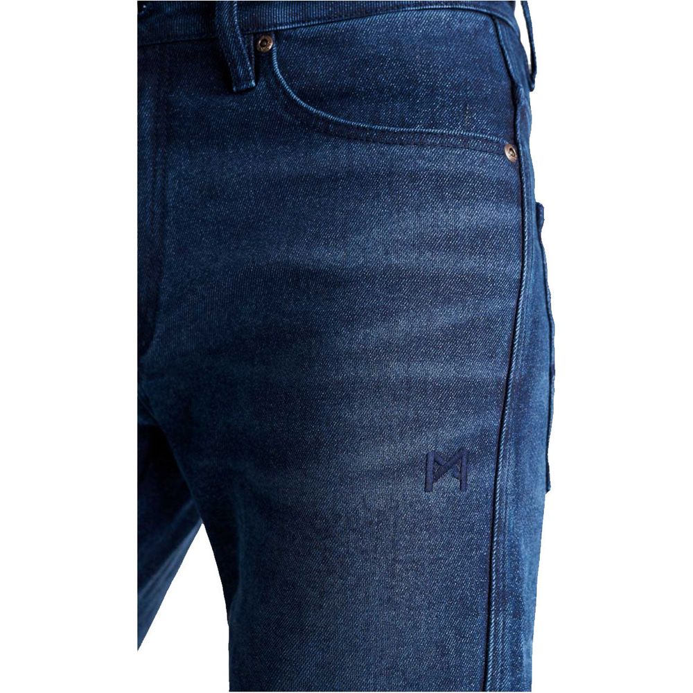 Pando Moto Arnie Slim Fit Denim Jeans Blue