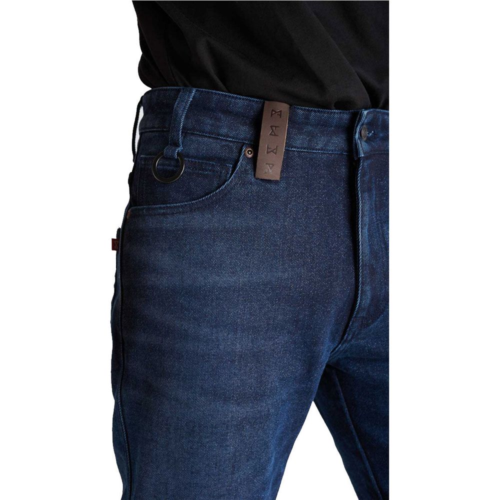 Pando Moto Arnie Slim Fit Denim Jeans Blue