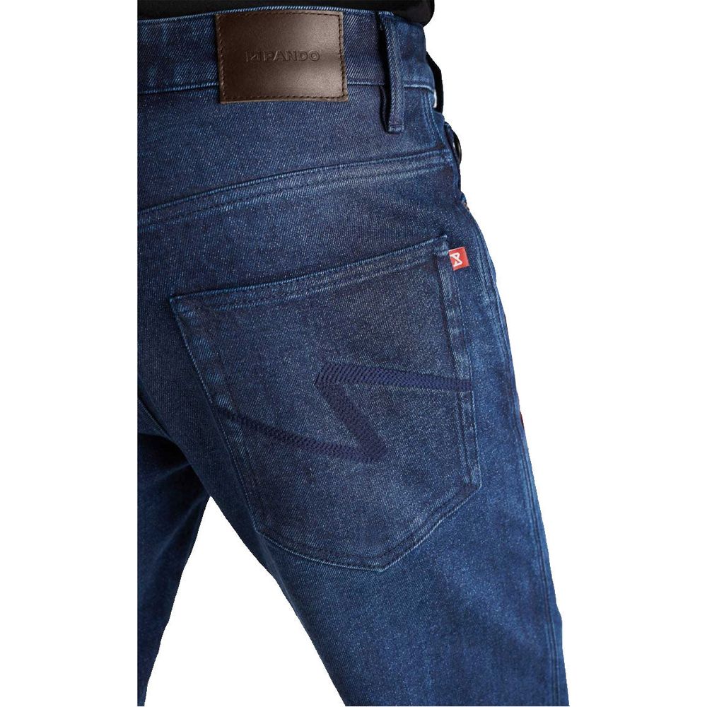 Pando Moto Arnie Slim Fit Denim Jeans Blue