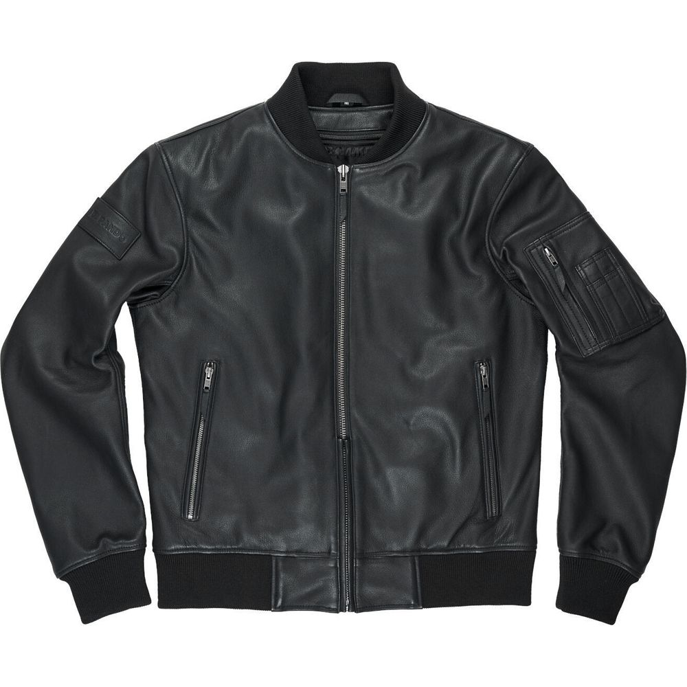 Pando Moto Falcon Aviator Leather Jacket Black