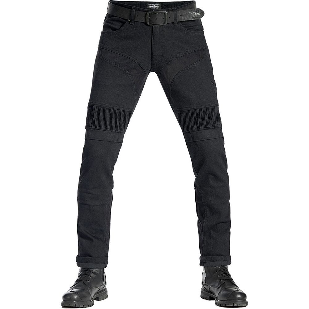 Pando Moto KarlDo Kev 01 Slim Fit Denim Jeans Black