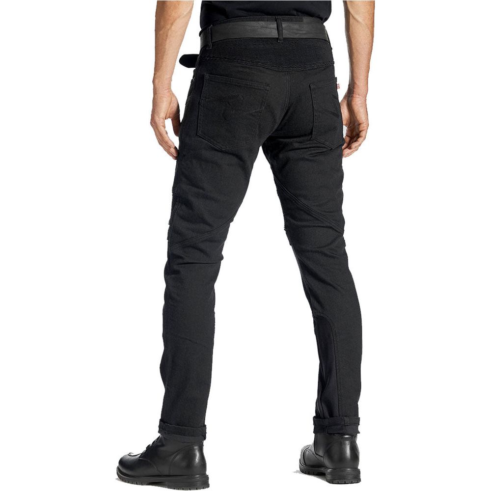Pando Moto KarlDo Kev 01 Slim Fit Denim Jeans Black