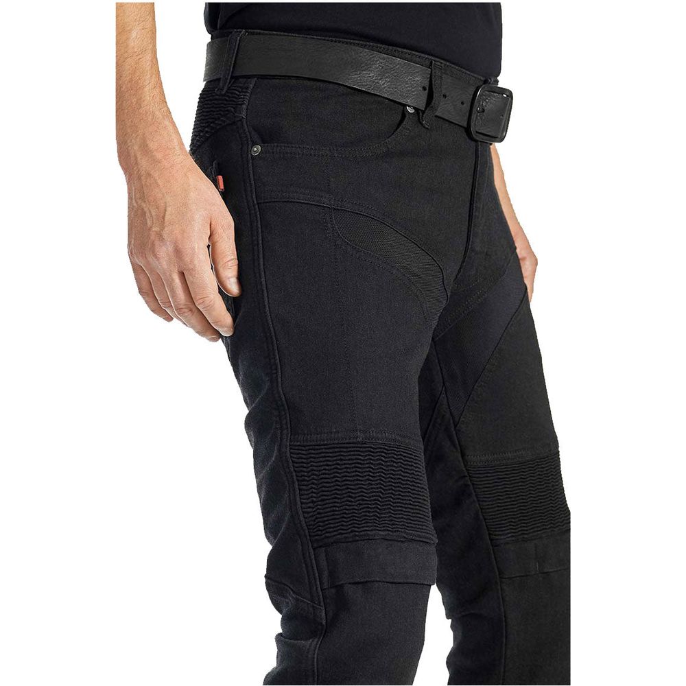 Pando Moto KarlDo Kev 01 Slim Fit Denim Jeans Black