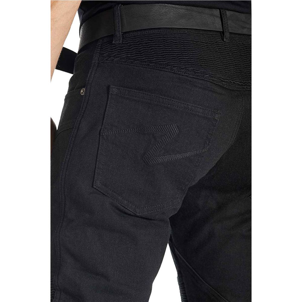 Pando Moto KarlDo Kev 01 Slim Fit Denim Jeans Black