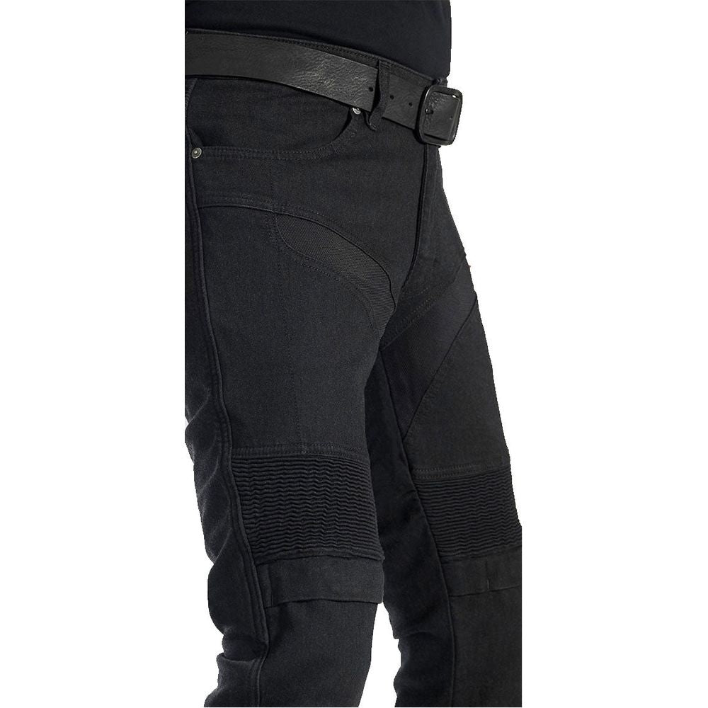 Pando Moto KarlDo Slim Fit Denim Jeans Black