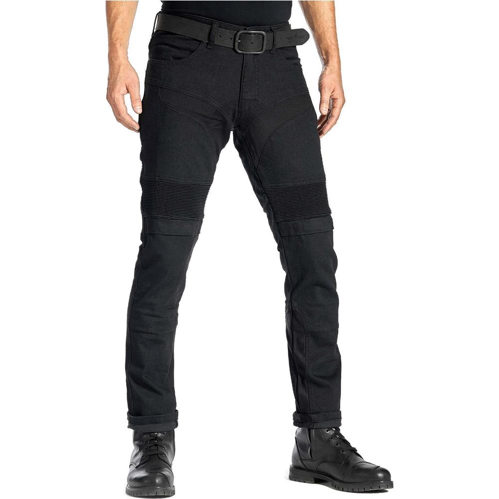 Pando Moto KarlDo Slim Fit Denim Jeans Black