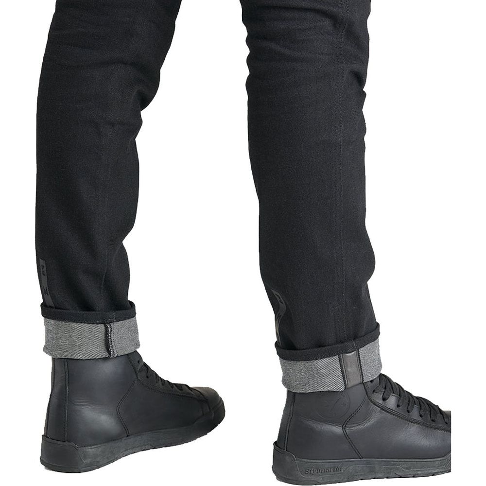 Pando Moto Kissaki Arm 01 Ladies Skinny Fit Denim Jeans Black