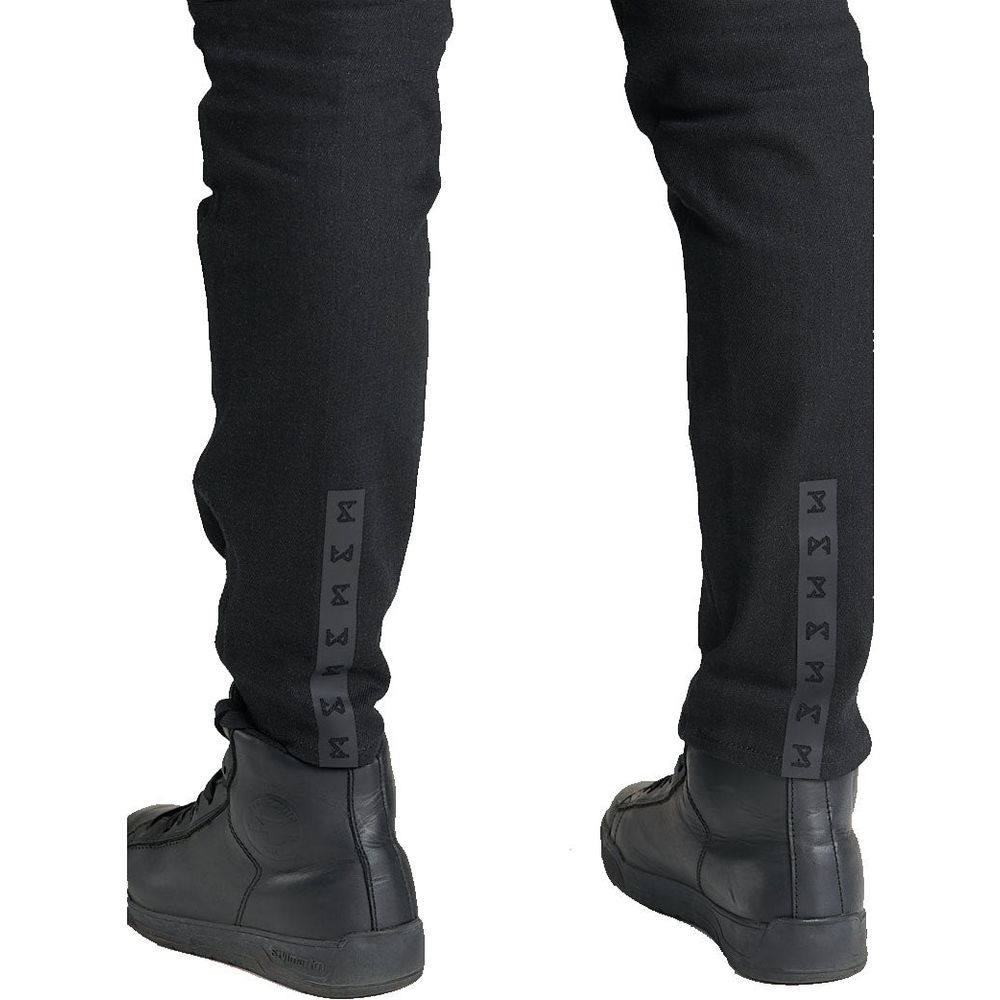 Pando Moto Kissaki Arm 01 Ladies Skinny Fit Denim Jeans Black