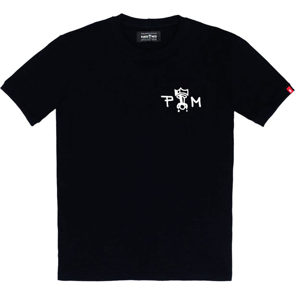 Pando Moto Mike Red Skull T-Shirt Black