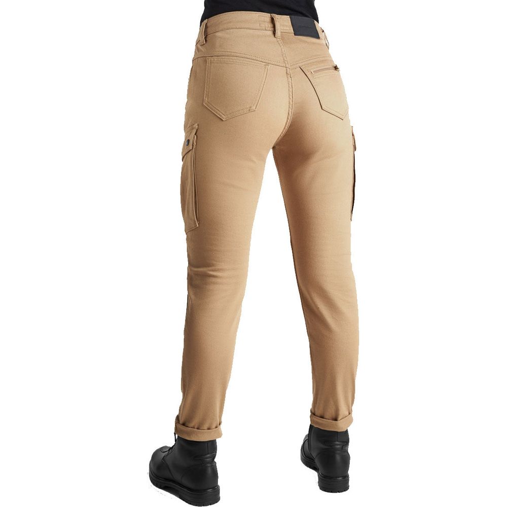 Pando Moto Mila Ladies Cargo Trouser Beige
