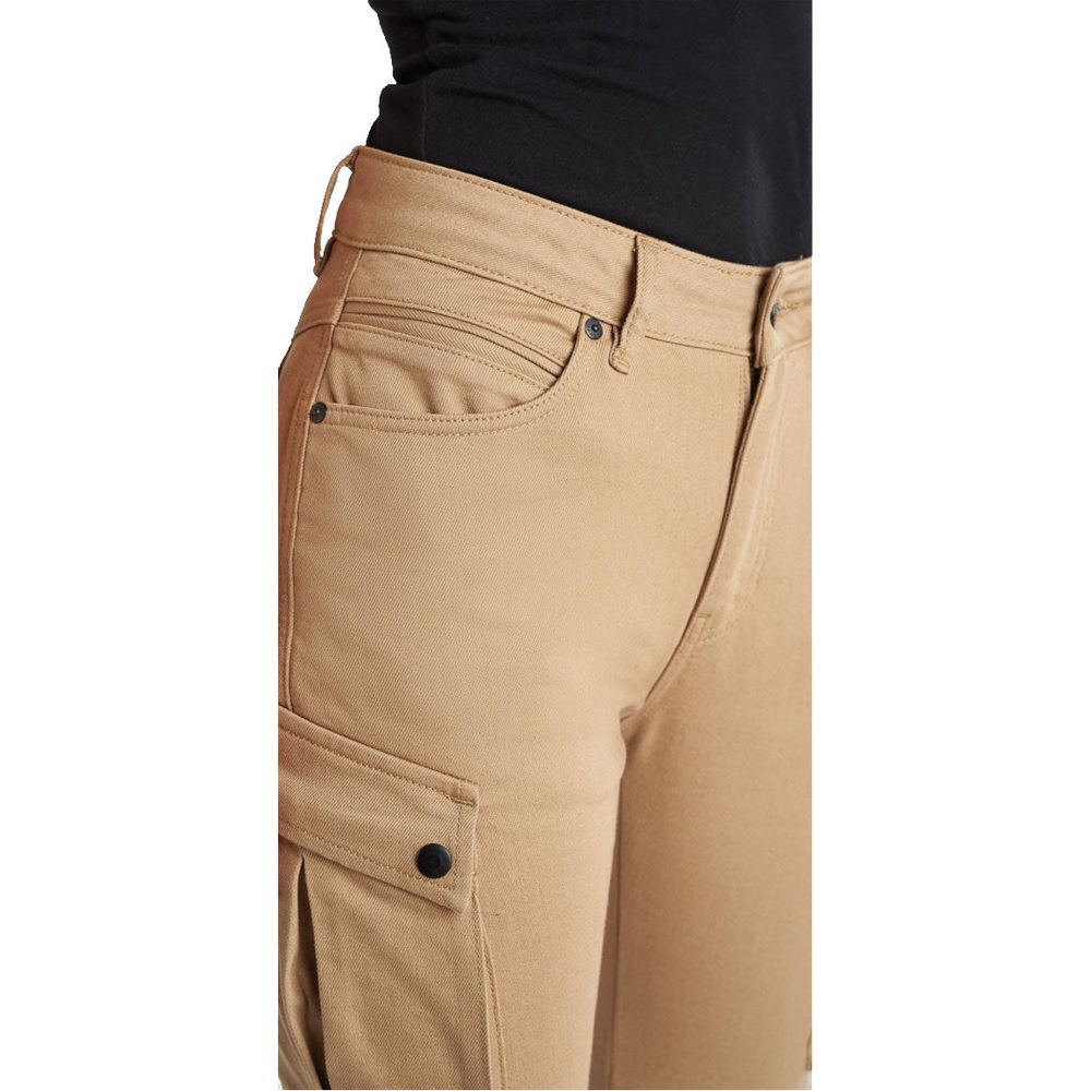 Pando Moto Mila Ladies Cargo Trouser Beige
