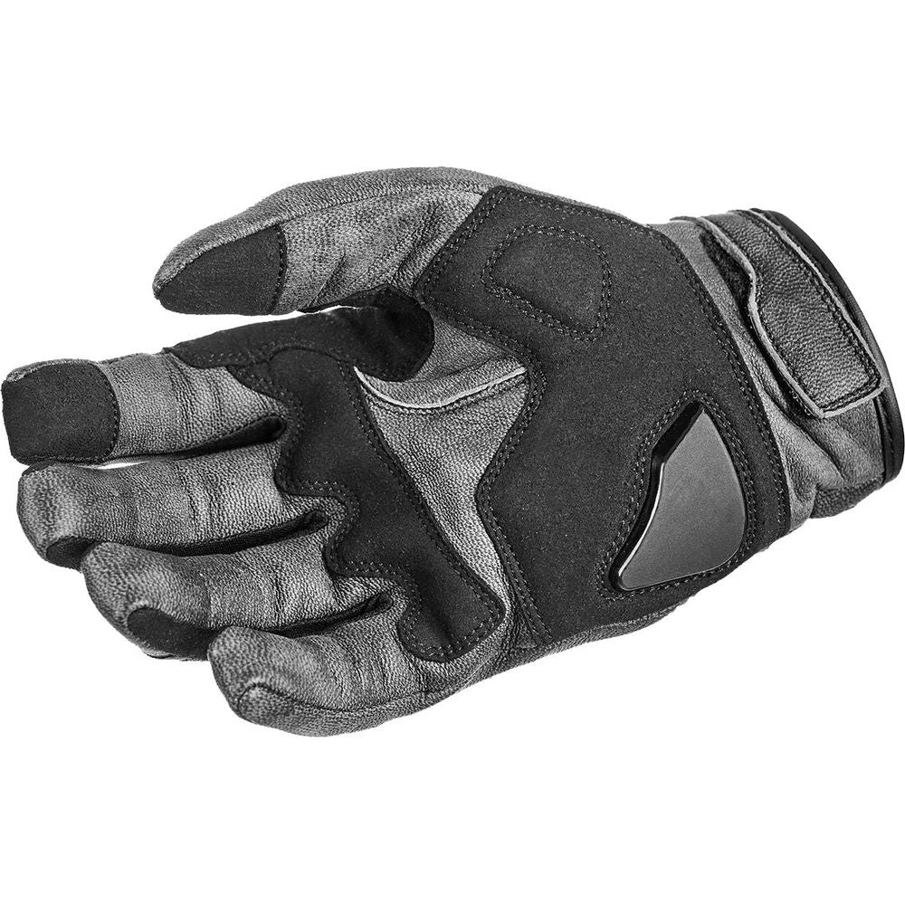 Pando Moto Onyx Summer Leather Gloves Grey