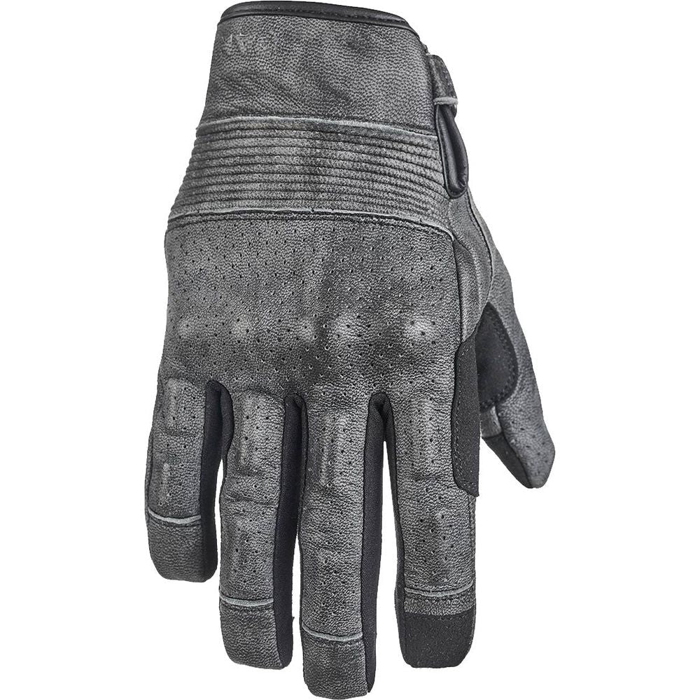 Pando Moto Onyx Summer Leather Gloves Grey