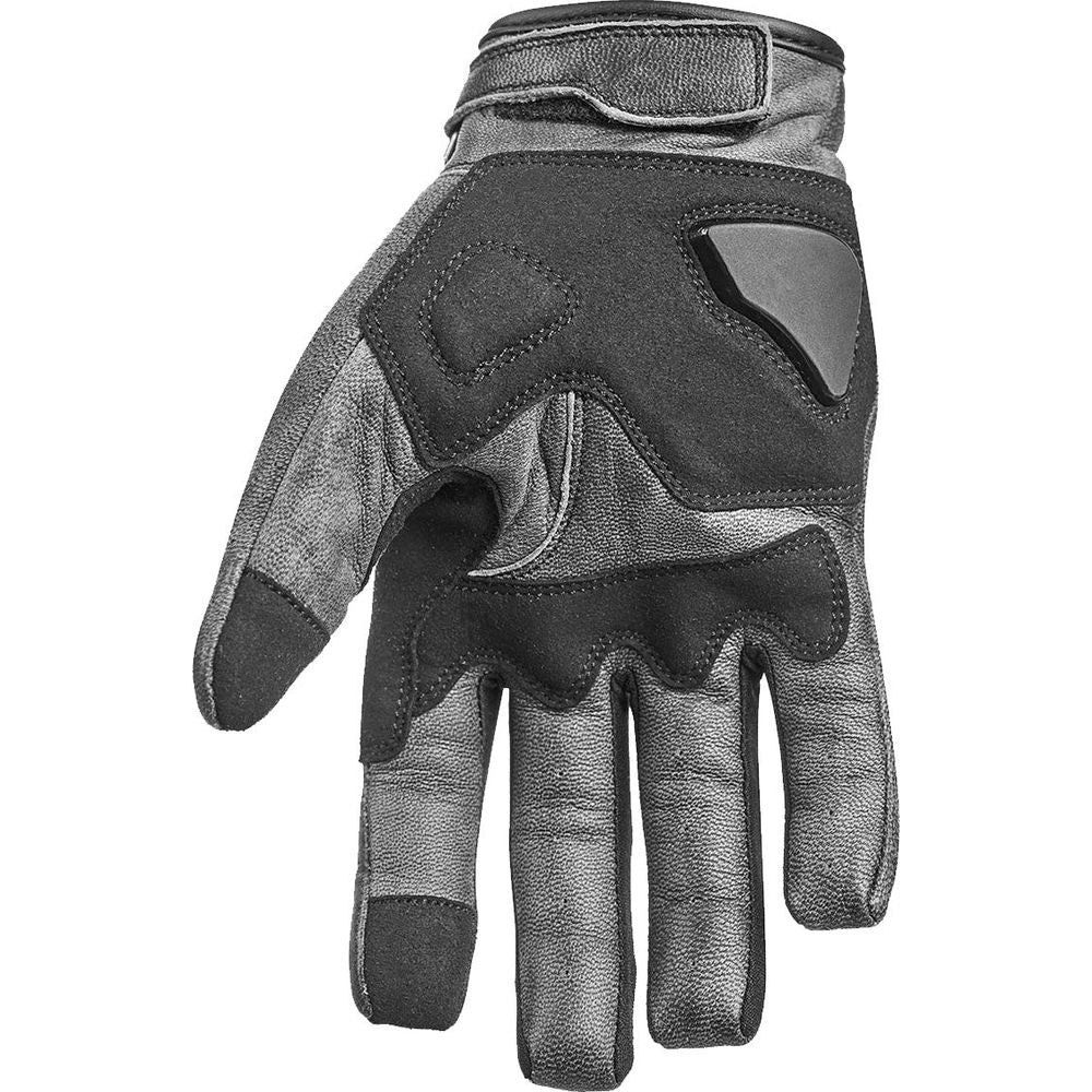 Pando Moto Onyx Summer Leather Gloves Grey