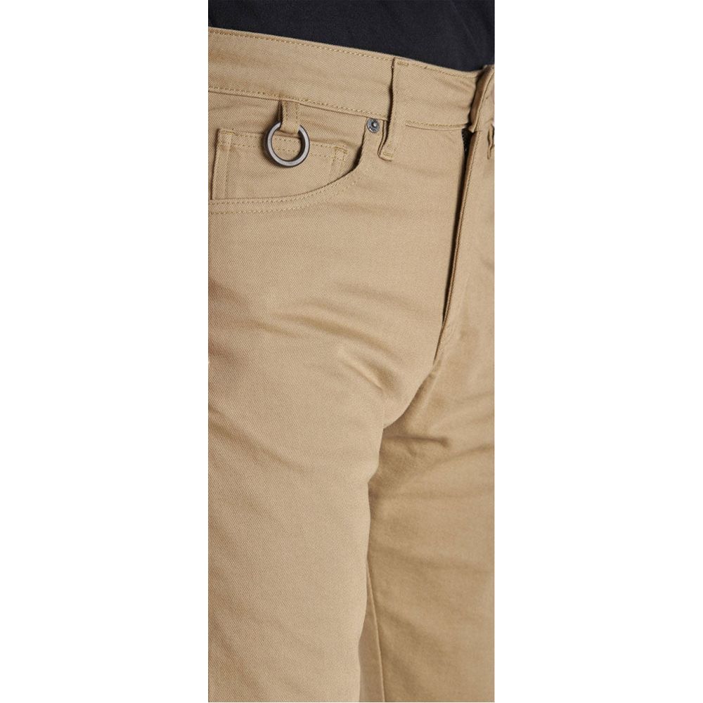 Pando Moto Robby Slim Fit Denim Jeans Beige