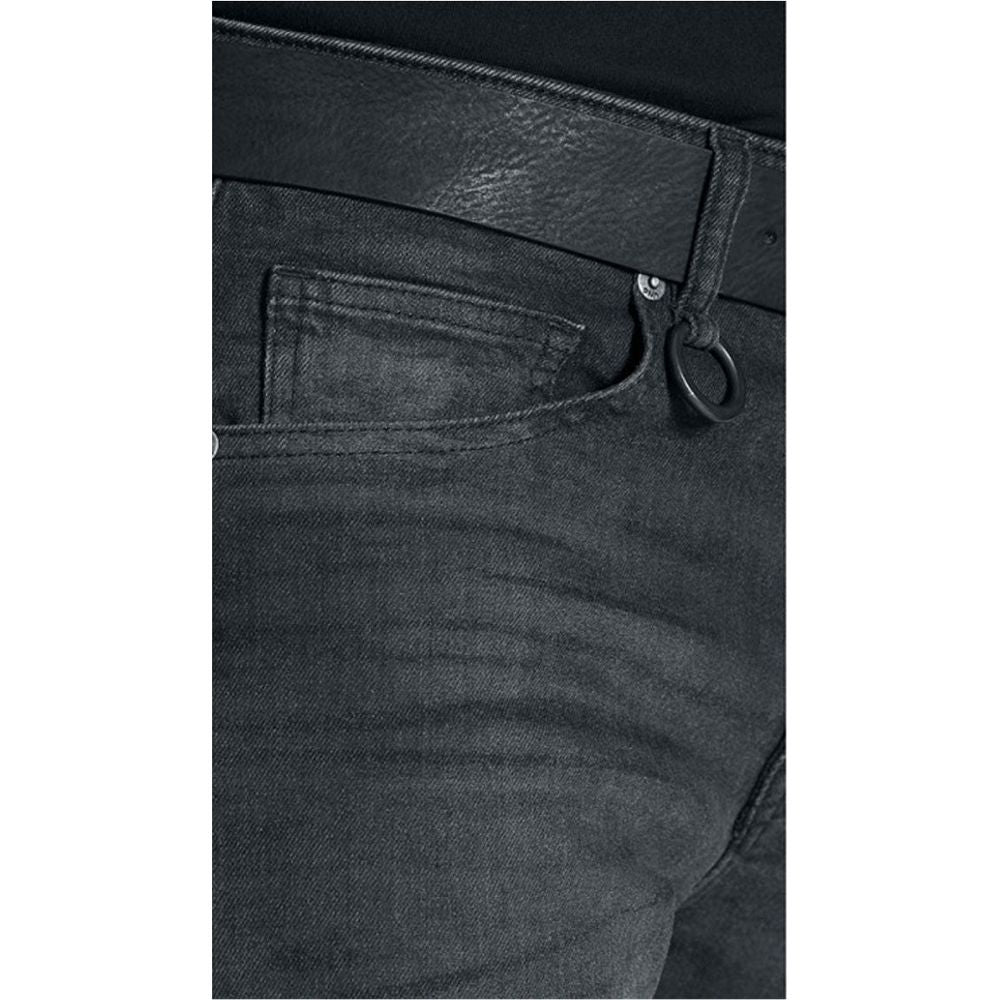 Pando Moto Robby Slim Fit Denim Jeans Black
