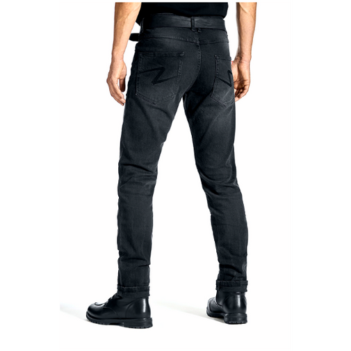 Pando Moto Robby Slim Fit Denim Jeans Black
