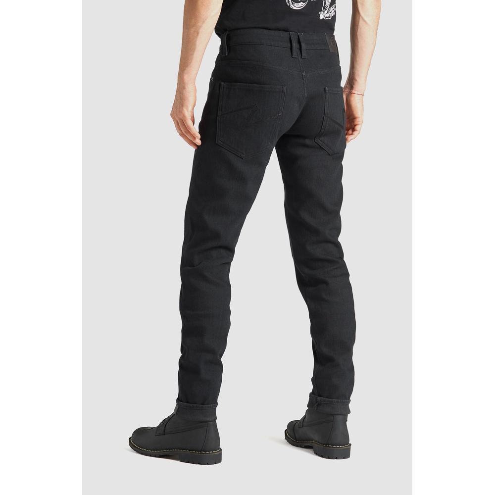 Pando Moto Steel Black 02 Slim Fit Denim Jeans Black