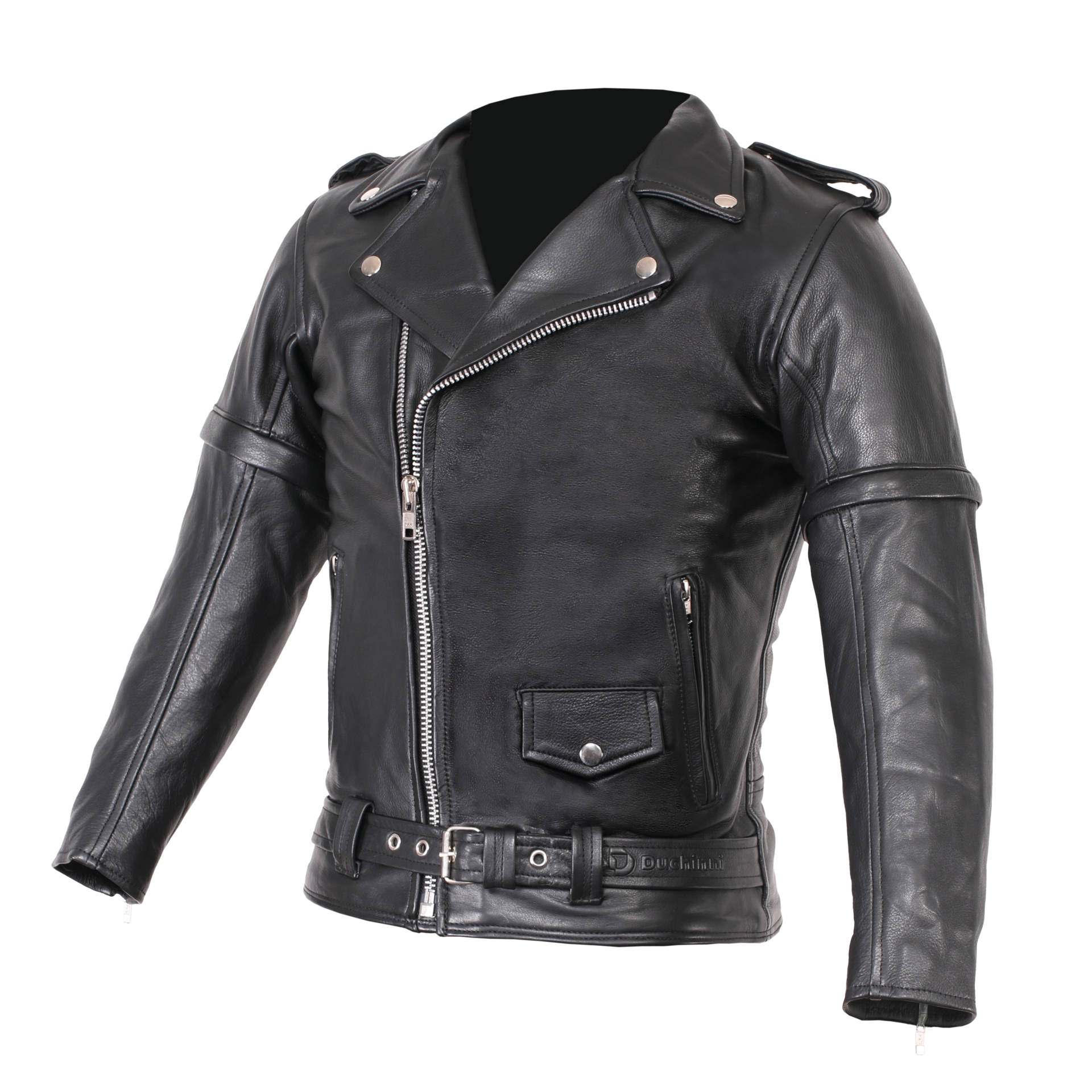 Duchinni Patrol Youth Leather Jacket Black FREE UK Delivery, FREE 365 Day Returns | Moto Central