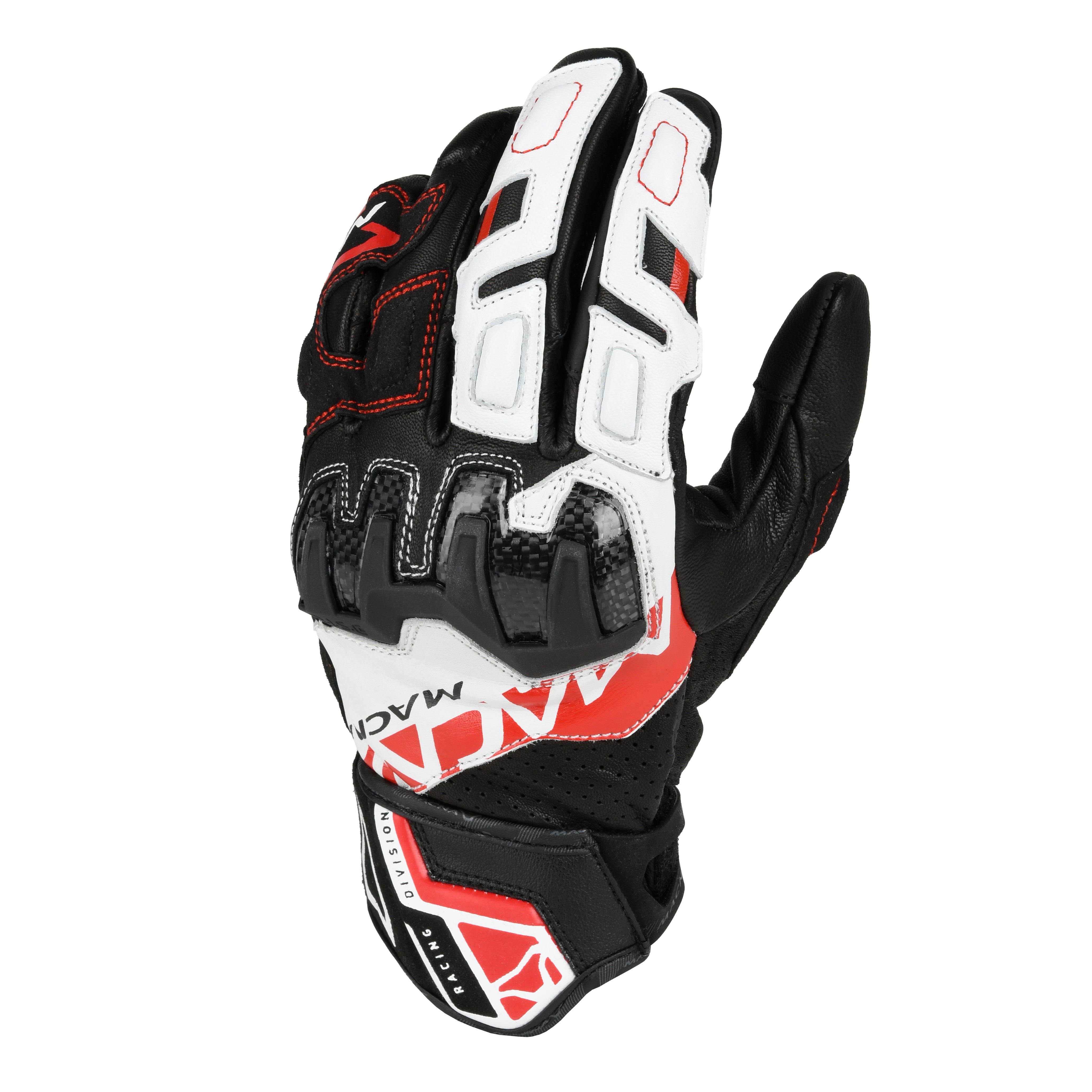 Macna Pelor Leather Gloves White / Black FREE UK Delivery, FREE 365 Day Returns | Moto Central
