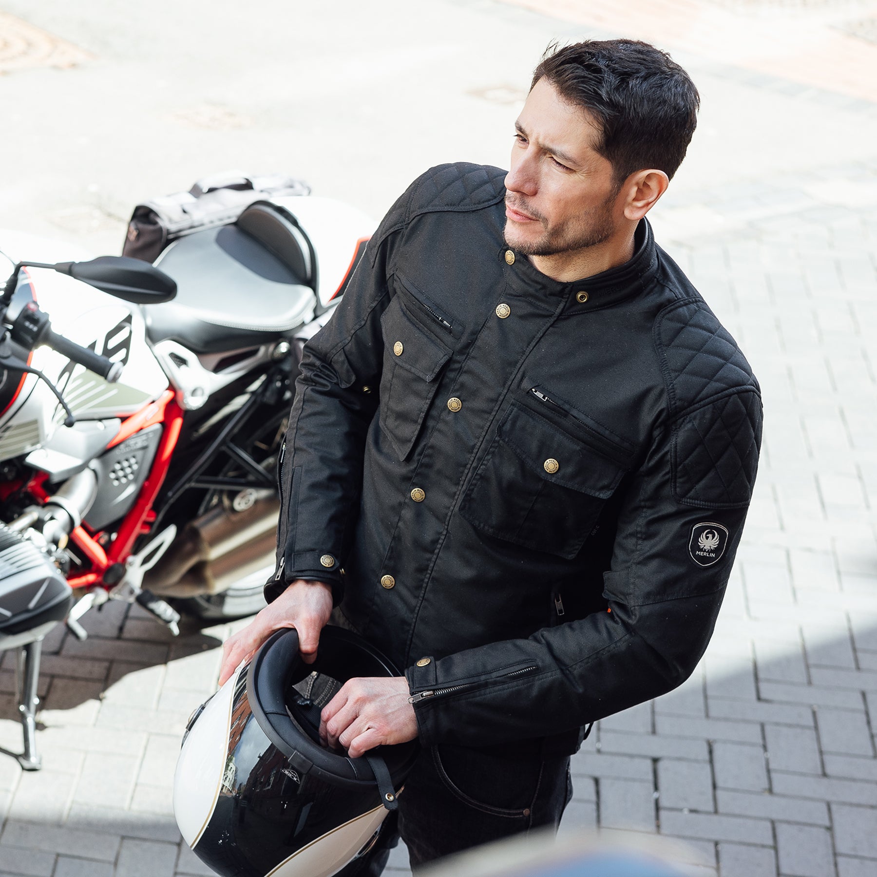 Merlin Perton 2 Cotec Jacket Black FREE UK Delivery, FREE 365 Day Returns | Moto Central