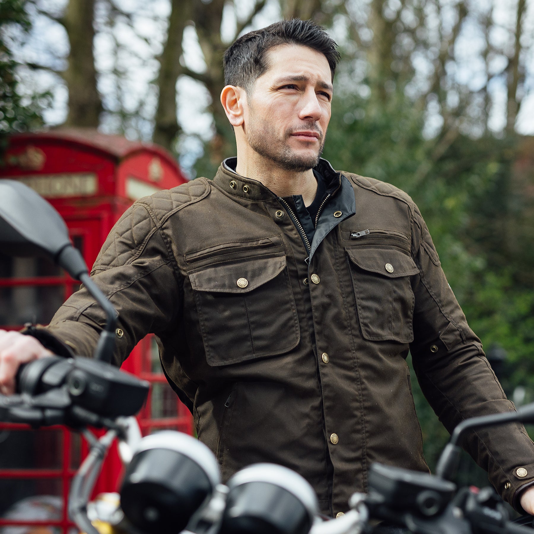 Merlin Perton 2 Cotec Jacket Olive FREE UK Delivery, FREE 365 Day Returns | Moto Central