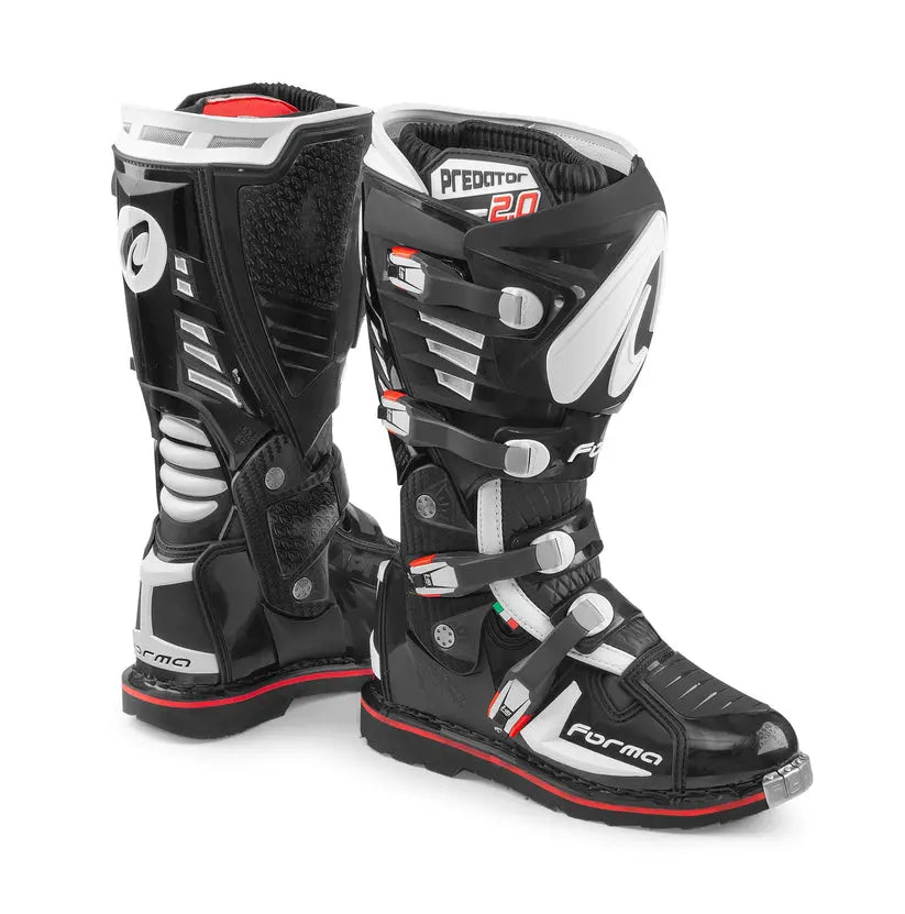 Forma Predator 2.0 Boots Black FREE UK Delivery, FREE 365 Day Returns | Moto Central