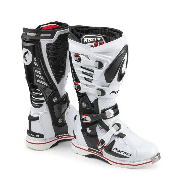 Forma Predator 2.0 Boots White FREE UK Delivery, FREE 365 Day Returns | Moto Central