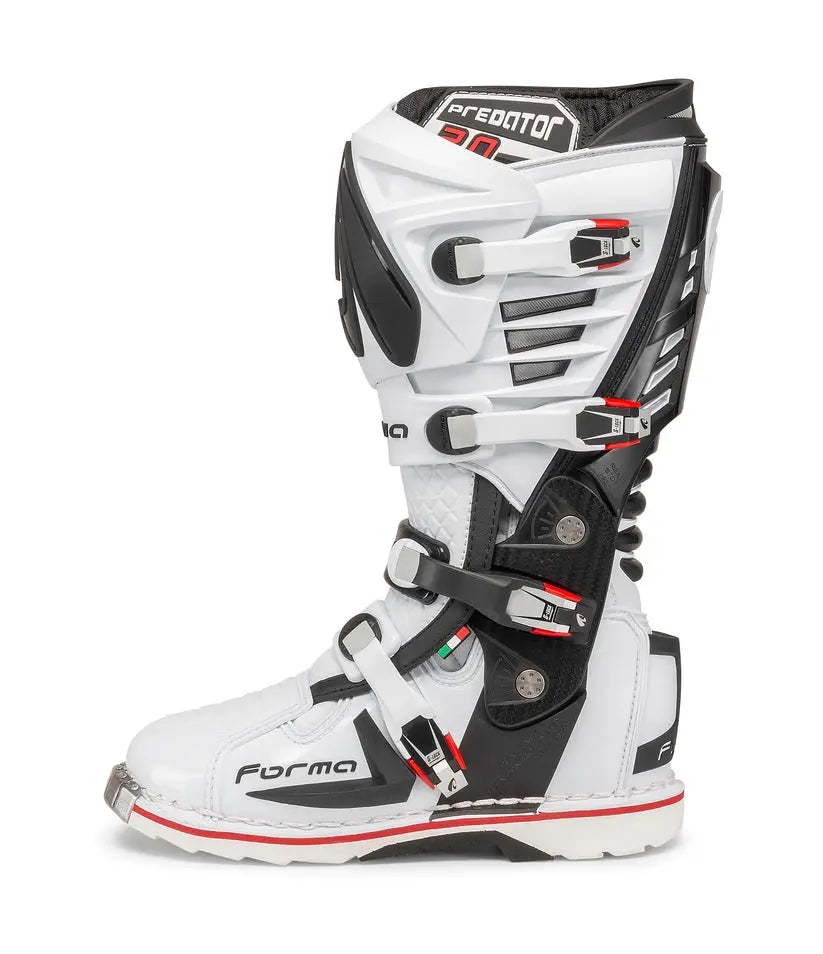 Forma Predator 2.0 Boots White FREE UK Delivery, FREE 365 Day Returns | Moto Central