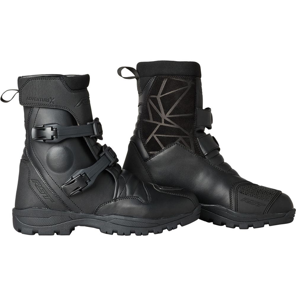 RST Adventure-X Mid CE Waterproof Boots Black - FREE UK Shipping, FREE 365 Day Returns | Moto Central