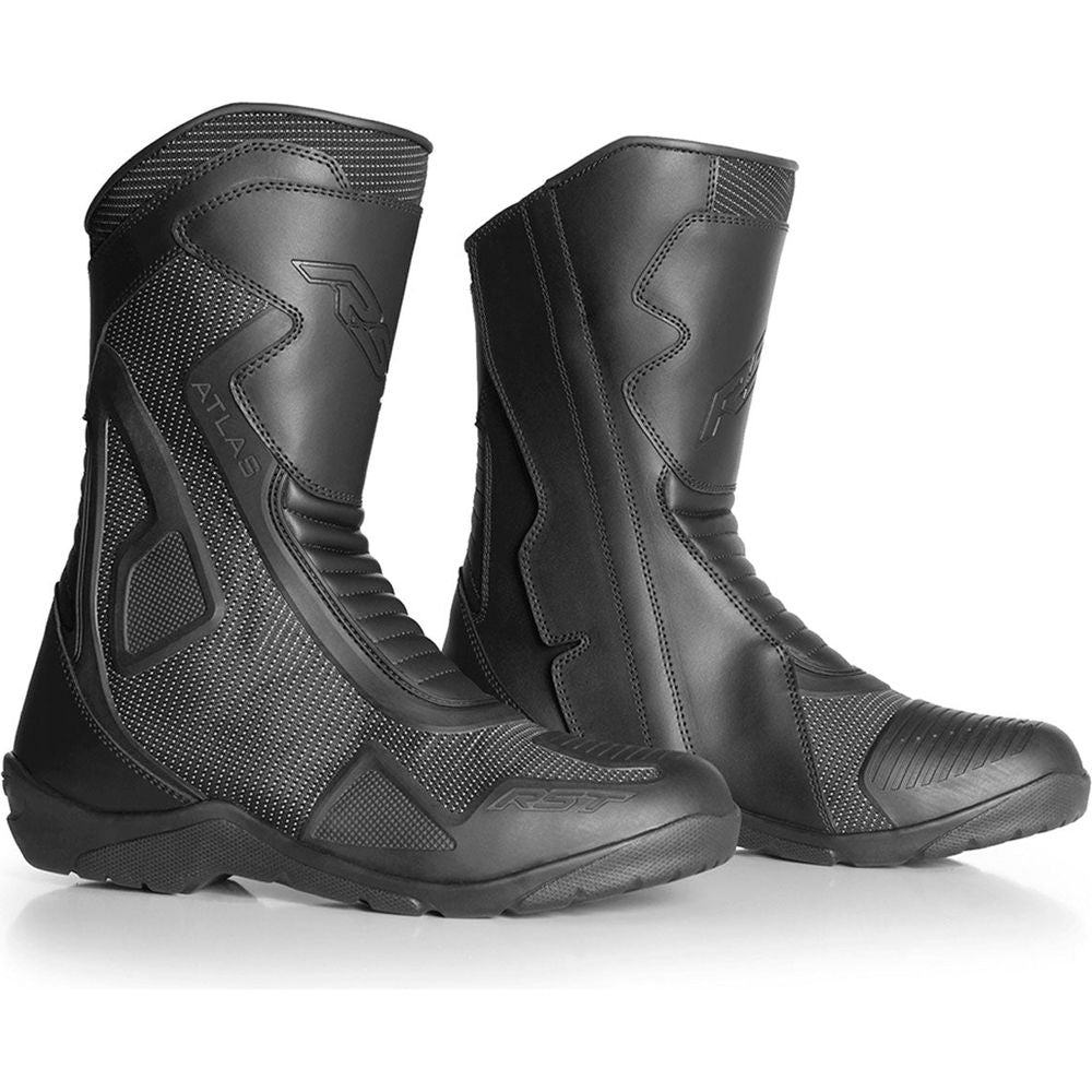 RST Atlas CE Waterproof Boots Black - FREE UK Shipping, FREE 365 Day Returns | Moto Central