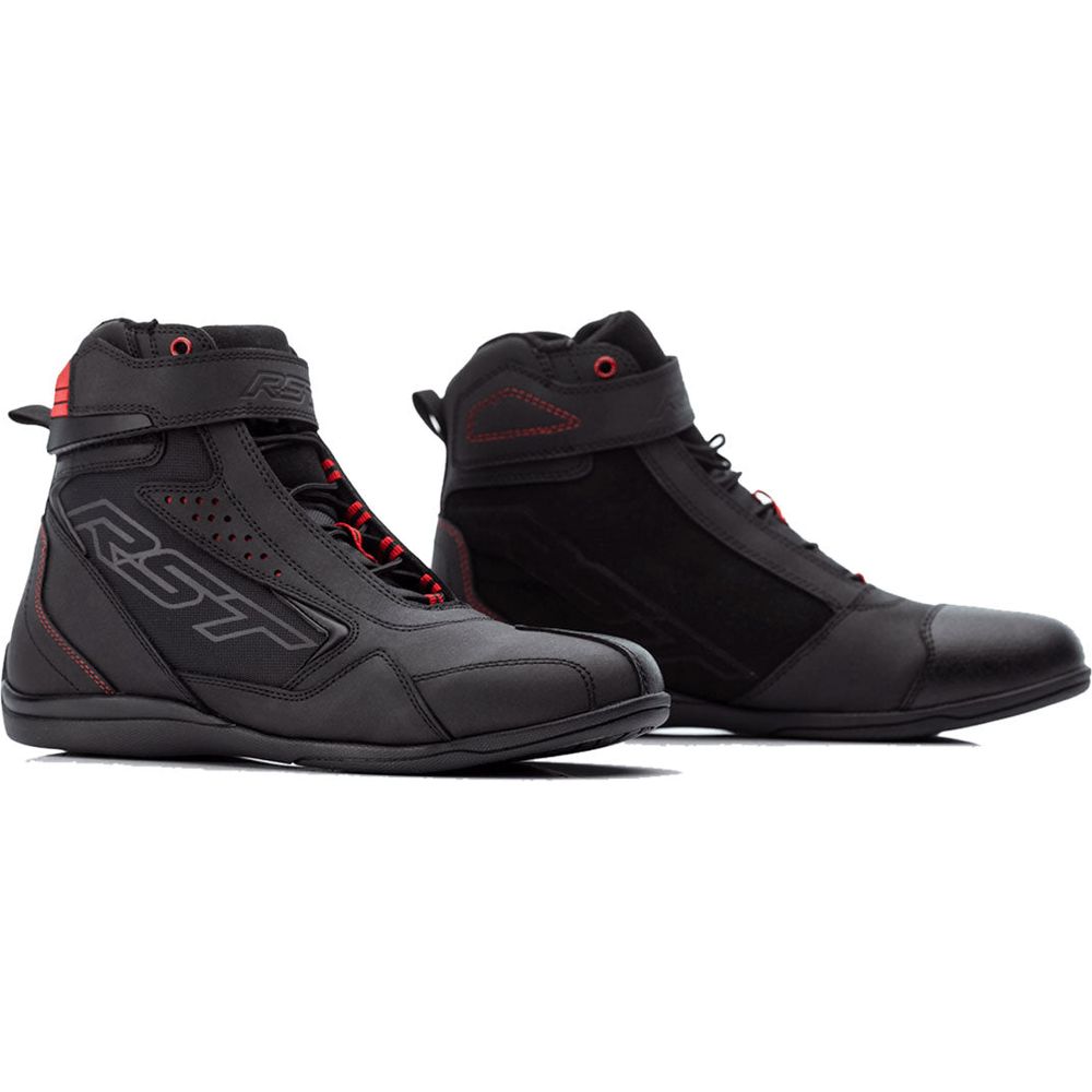 RST Frontier CE Boots Black / Red - FREE UK Shipping, FREE 365 Day Returns | Moto Central