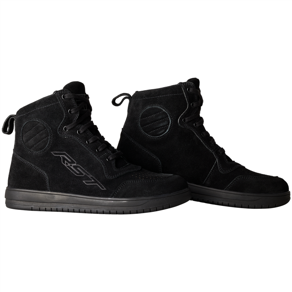 RST HiTop Moto Sneaker CE Boots Black Suede - FREE UK Shipping, FREE 365 Day Returns | Moto Central