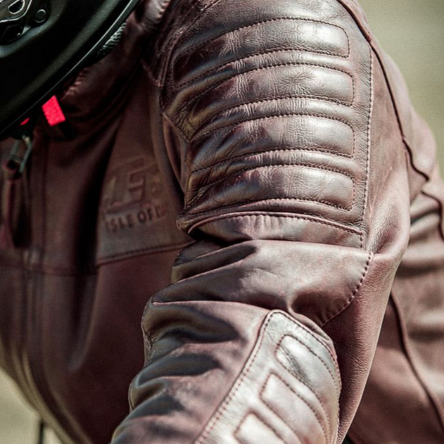 RST IOM TT Brandish 2 CE Leather Jacket Oxblood