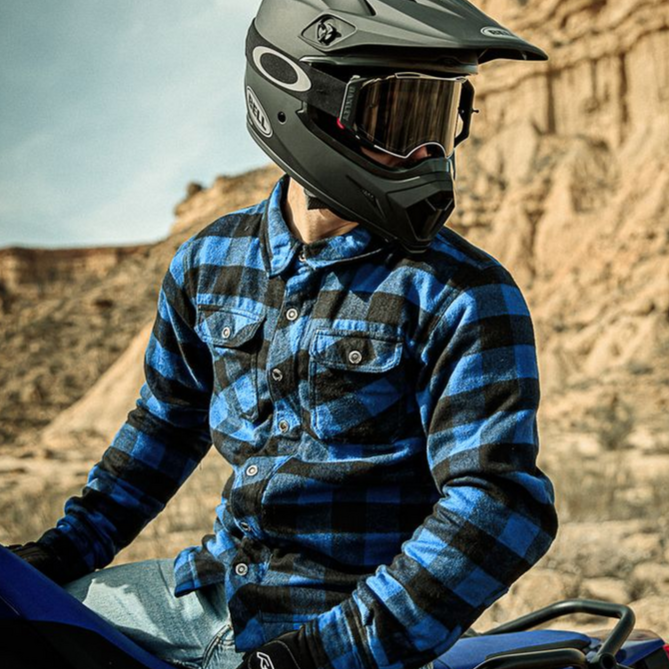 RST Lumberjack CE Textile Shirt Blue Check