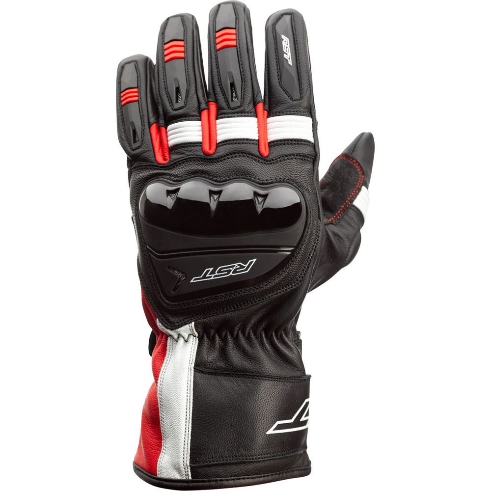 RST Pilot CE Gloves Black / Red / White - FREE UK Shipping, FREE 365 Day Returns | Moto Central