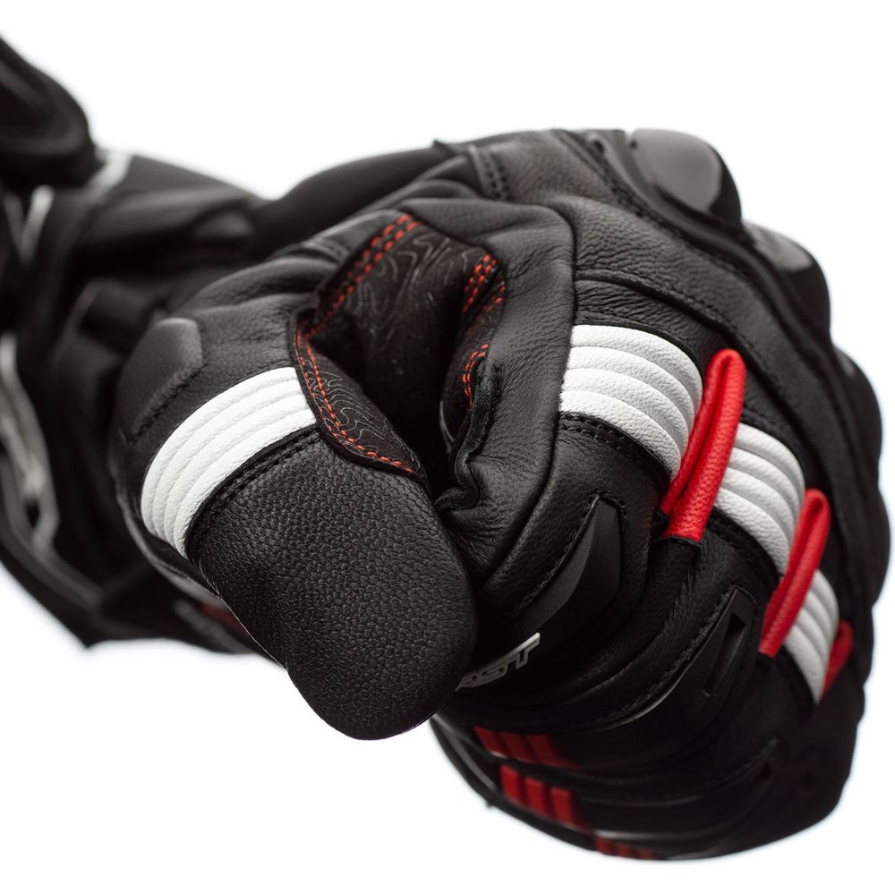 RST Pilot CE Gloves Black / Red / White - FREE UK Shipping, FREE 365 Day Returns | Moto Central