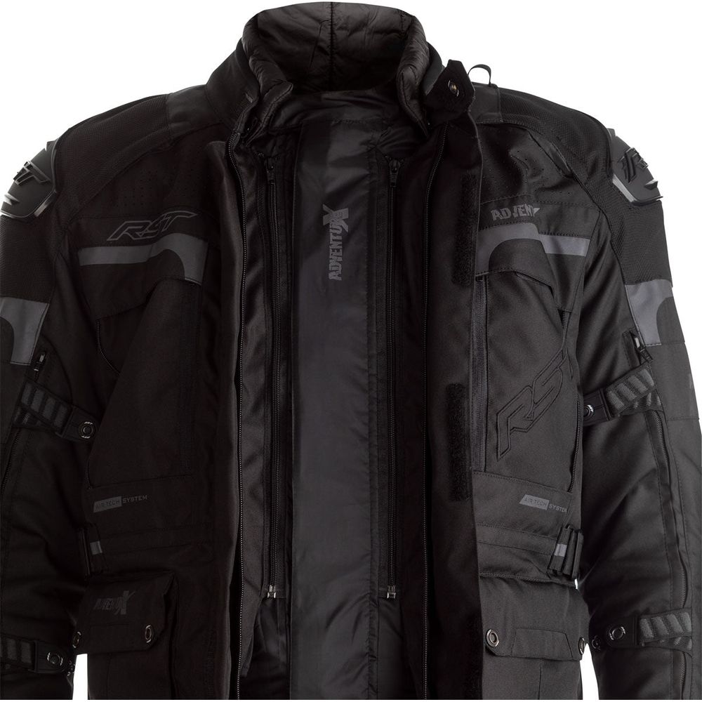RST Pro Series Adventure-X CE Textile Jacket Black / Black - FREE UK Shipping, FREE 365 Day Returns | Moto Central