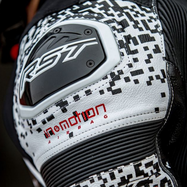 RST Pro Series Evo Airbag CE Leather Suit White / Black