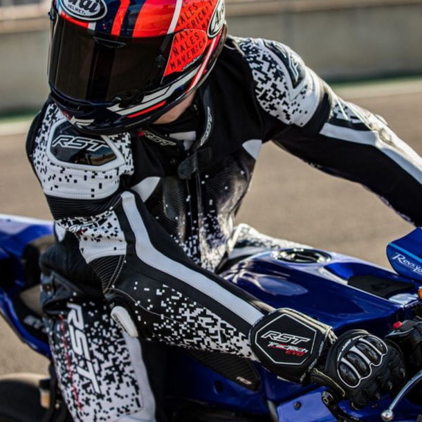 RST Pro Series Evo Airbag CE Leather Suit White / Black