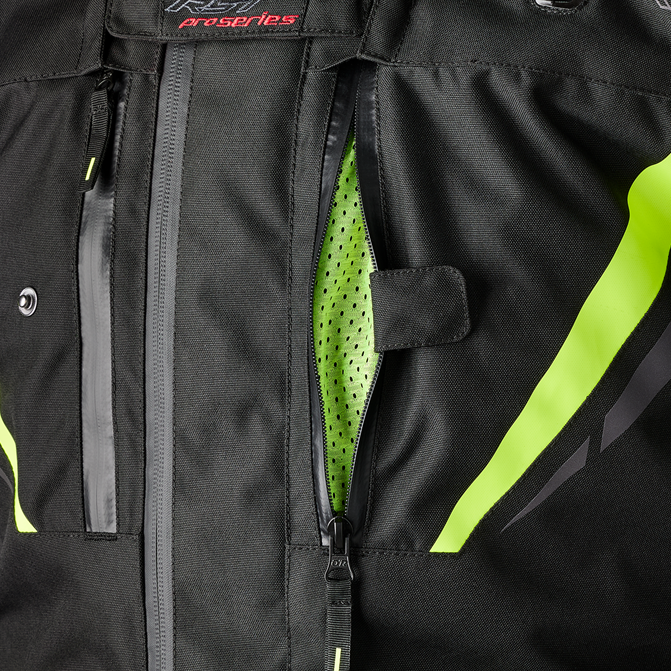 RST Pro Series Paragon 7 CE Textile Jacket Black / Fluo Yellow