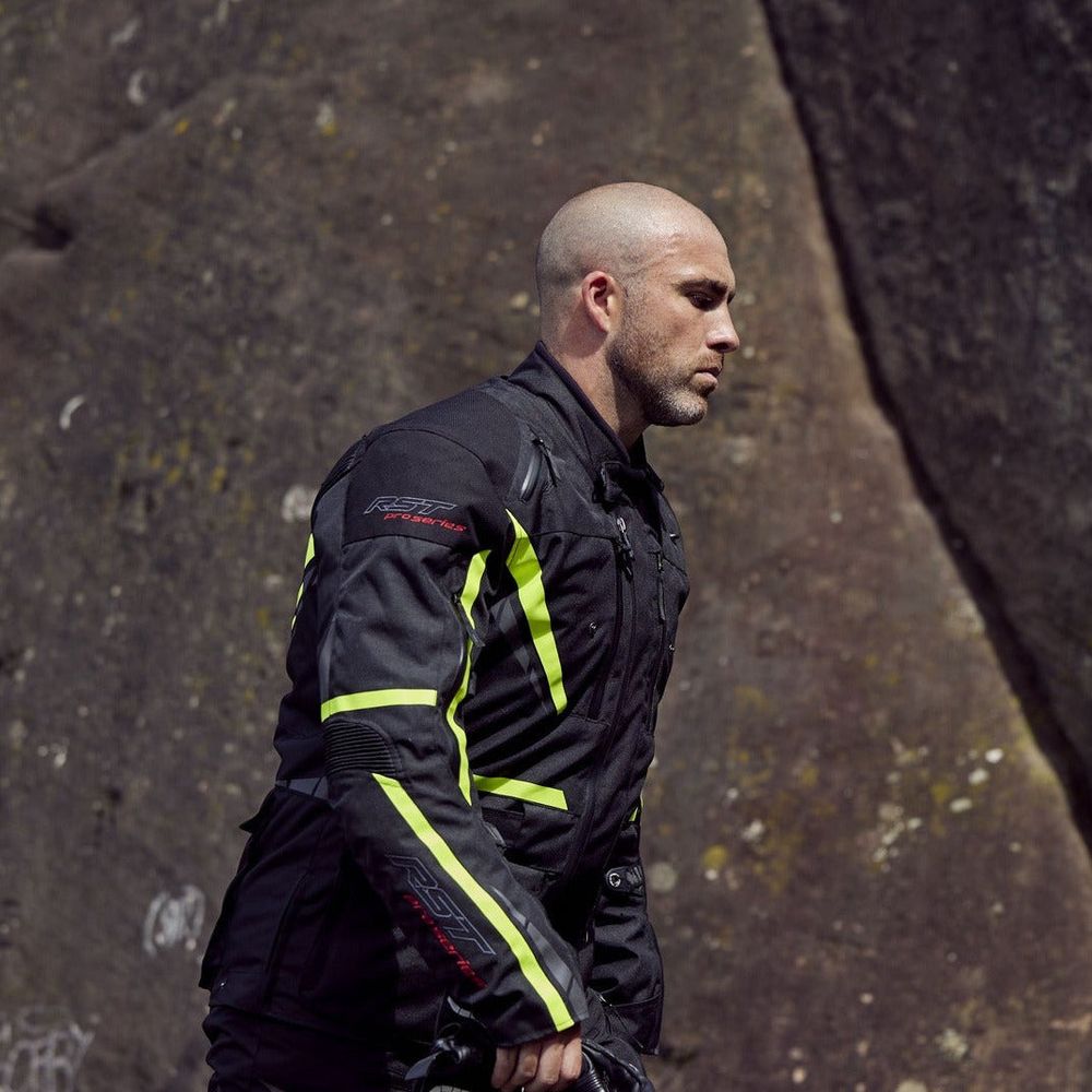 RST Pro Series Paragon 7 CE Textile Jacket Black / Fluo Yellow