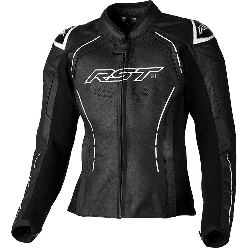 RST S1 CE Ladies Leather Jacket Black / White