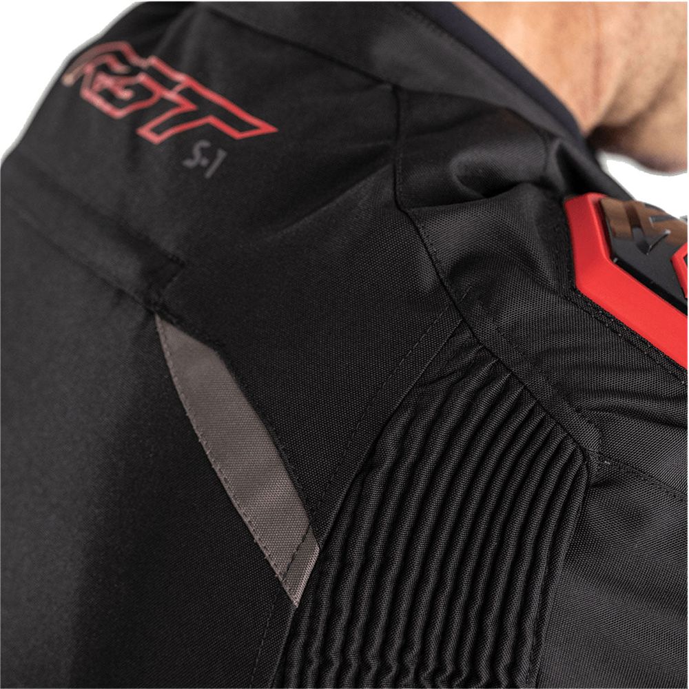 RST S1 CE Textile Jacket Black / Grey / Red - FREE UK Shipping, FREE 365 Day Returns | Moto Central