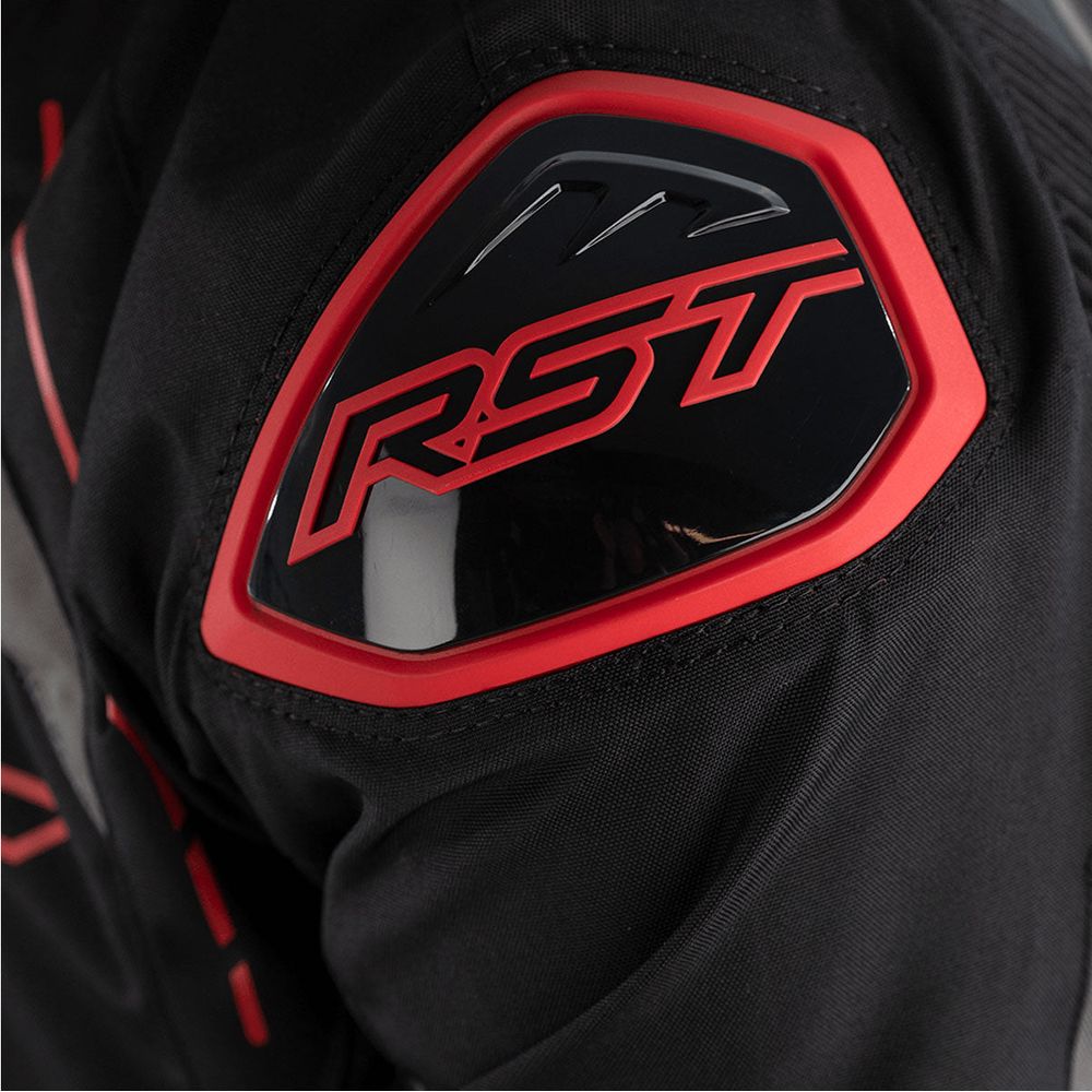 RST S1 CE Textile Jacket Black / Grey / Red - FREE UK Shipping, FREE 365 Day Returns | Moto Central