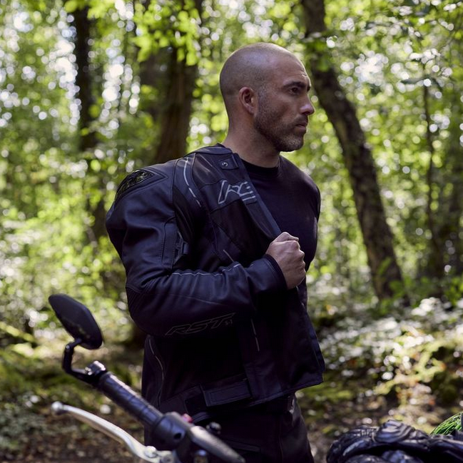 RST S1 Mesh CE Leather Jacket Black / Black