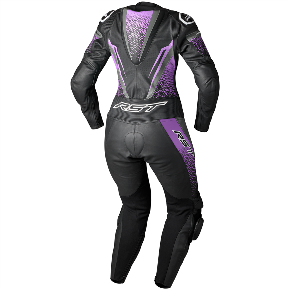 RST Tractech Evo 5 CE Ladies Leather Suit Black / Fushia / Grey