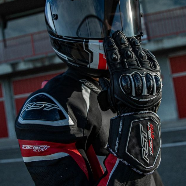 RST Tractech Evo 5 CE Leather Suit Red / Black / White