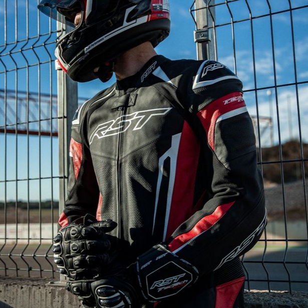 RST Tractech Evo 5 CE Leather Suit Red / Black / White