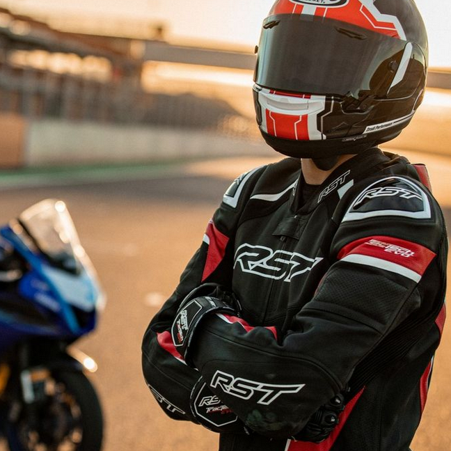 RST Tractech Evo 5 CE Leather Suit Red / Black / White